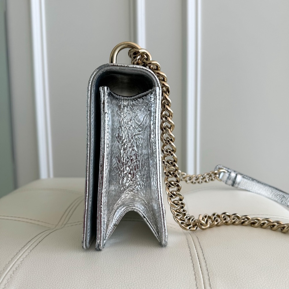 Christian Dior 💎 $3,900 Diorama Medium Metallic Leather Bag with package - Picture 7 of 16